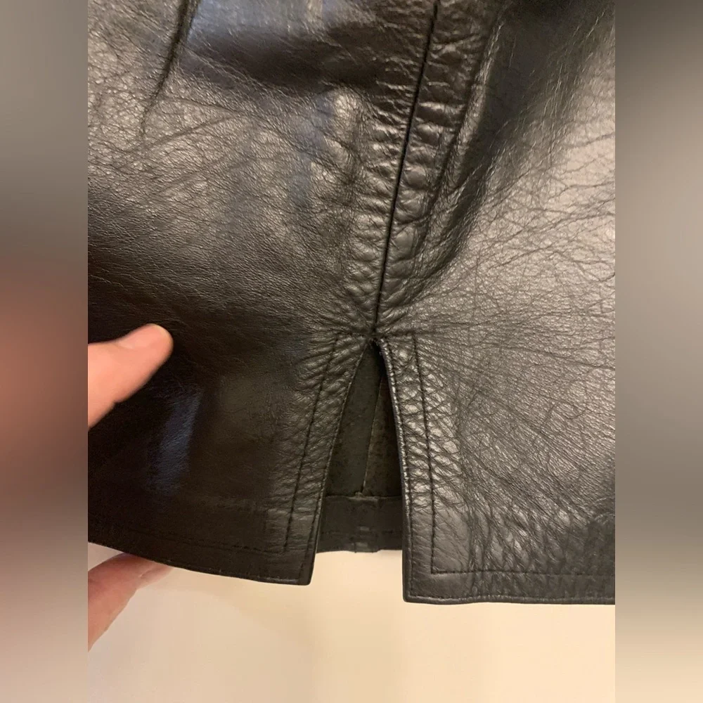 Vintage David Benjamin Collection Black Leather Skirt 🌴